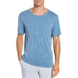 Daniel Buchler Mens Modal Blend Crewneck Lounge Tee Small Blue